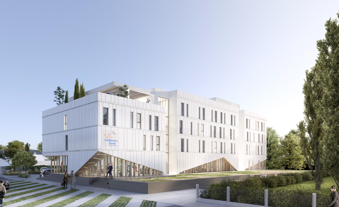 Construction d&rsquo;un immeuble de 55 studios,1 logement T3 et de locaux communs (salle d&rsquo;activit&eacute;, espace d&eacute;tente, ...), des locaux [......]
